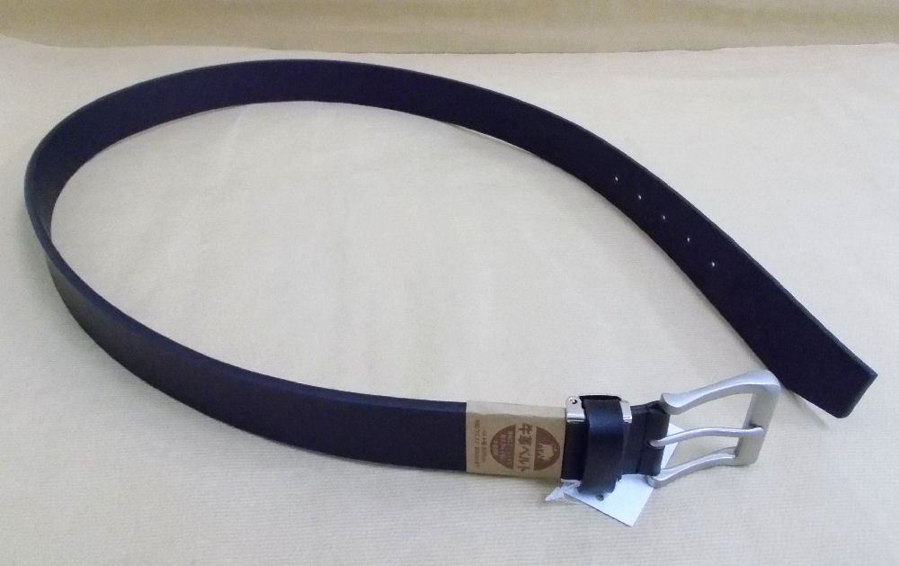 牛革ベルト　３５ｍｍ　ブラック