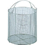 サンワ　ステンレス丸型洗浄カゴ　特大＿