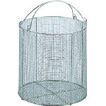 サンワ　ステンレス丸型洗浄カゴ　特中＿