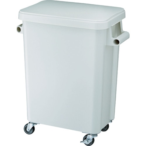 リス　厨房用キャスターペール４５Ｌ　排水栓付　グレ＿