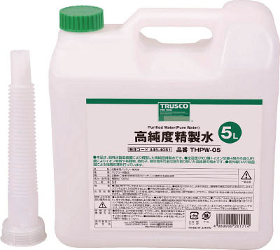 ＴＲＵＳＣＯ　高純度精製水　５Ｌ＿
