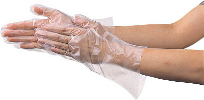 ＴＲＵＳＣＯ　ポリオレフィン製使い捨て手袋　Ｍサイ＿