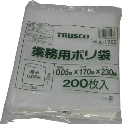 ＴＲＵＳＣＯ　小型ポリ袋　縦２３０Ｘ横１７０Ｘｔ０＿
