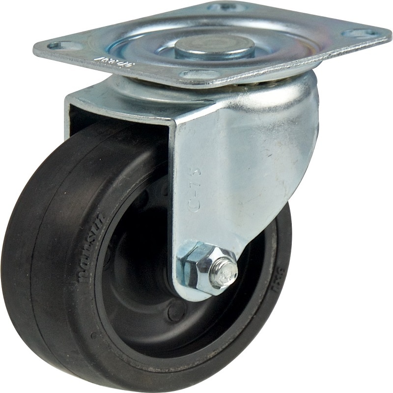 ナンシン　自在エラストマーキャスター　ＳＴＣ－７５ＴＰ　７５ｍｍ