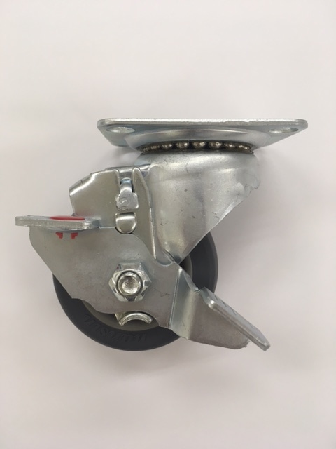 ナンシン　汎用キャスター　車輪径７５ｍｍ　エラストマー　プレート式自在　ストッパー付　ＳＴＣ－７５ＴＰＳ－２