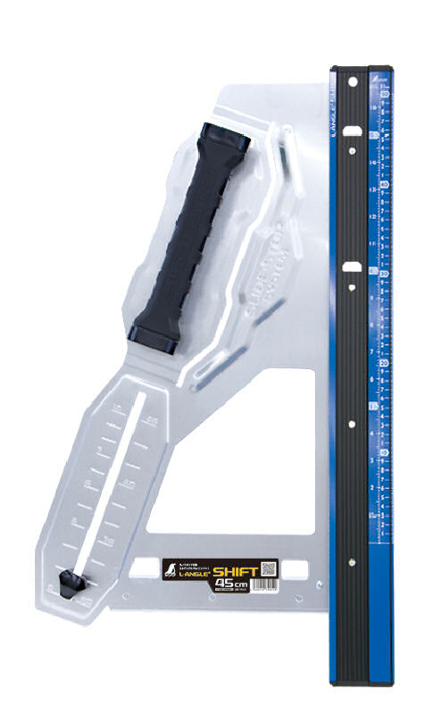 シンワ　丸ノコガイド定規　エルアングル　Ｐｌｕｓ　シフト　４５ｃｍ　寸勾配切断機能付