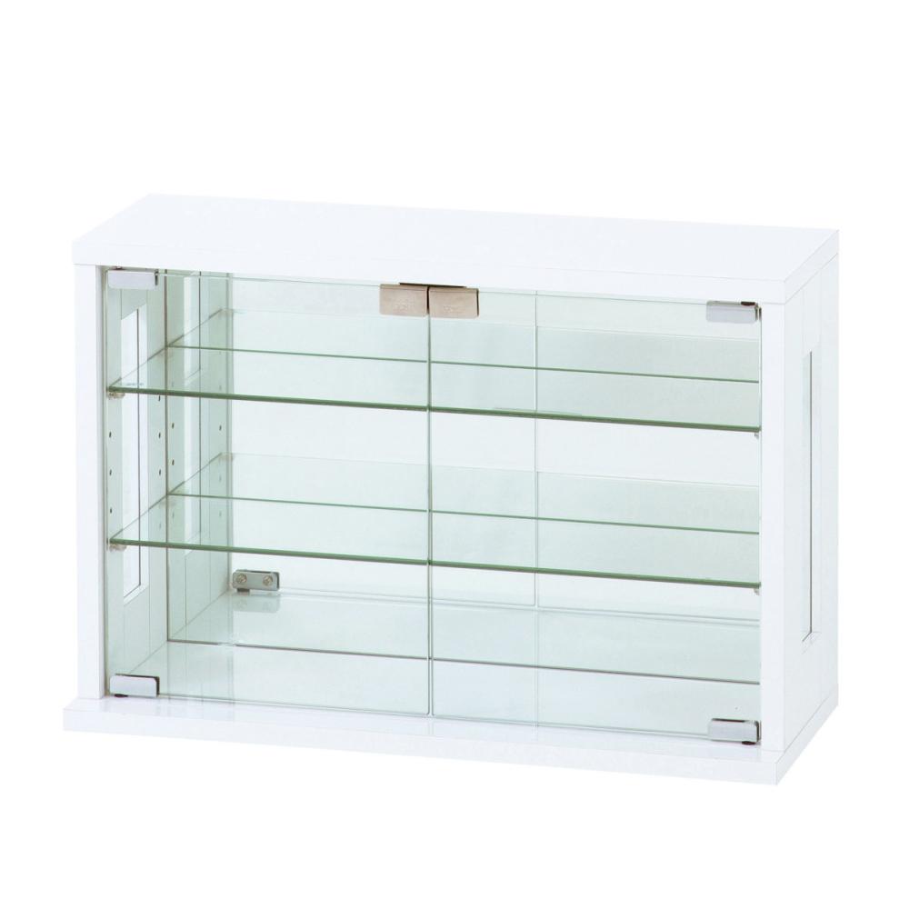 クロシオ　卓上コレクションケース横型　ホワイト　幅６０×高さ４０×奥行２０ｃｍ　２７０５４