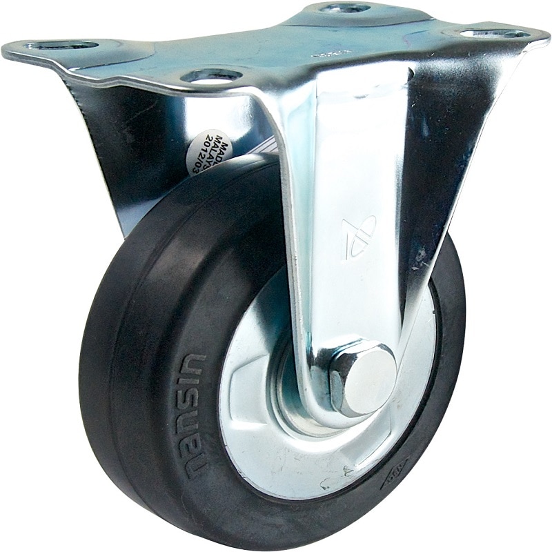 ナンシン　汎用キャスター　車輪径１５０ｍｍ　ゴム（B入）　プレート式　固定　ＳＫＣ－１５０ＮＲＢ