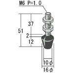 角田　ゴム付ボルト　Ｍ６Ｘ３７＿