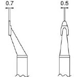 白光　こて先　ＣＨＩＰ　０．５Ｃ型２本入り＿
