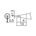 白光　こて先　１．２Ｄ型（Ｚ）＿