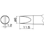 白光　こて先　６Ｄ型＿