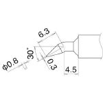 白光　こて先　０．８ＪＤ型＿