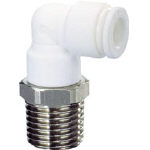 チヨダ　ファイブＳＵＳメイルエルボ　白　８ｍｍ・Ｒ＿