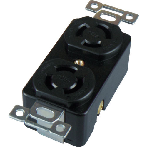 アメリカン電機　引掛形　複式埋込コンセント　接地２＿