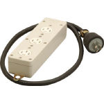 明工　３コ口タップ接地３Ｐコード１ｍ＿