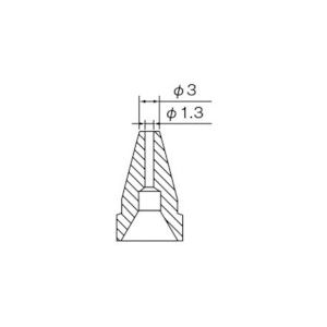 白光　ノズル　１．３ＭＭ＿
