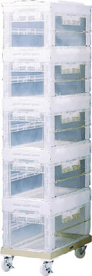 ＴＲＵＳＣＯ　扉付折りたたみコンテナ台車セット＿