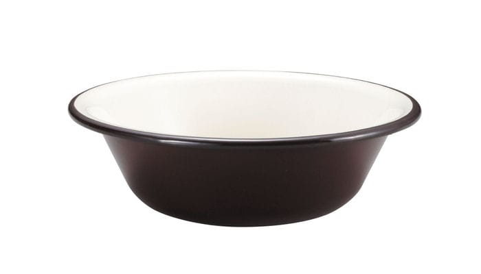 【アウトレット品】キャプテンスタッグ　ホーローボウル　１６ｃｍ　ブラウン