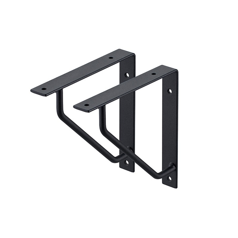 ＳＡＮＥＩ（サンエイ）　アイアンブラケット　ブラック　２個入り　ビス付　Ｗ２１０７０－２－Ｄ