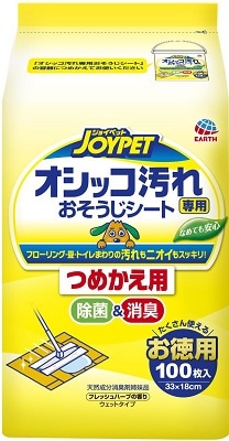 アース・ペット　オシッコ汚れ専用おそうじシート　詰替　１００枚