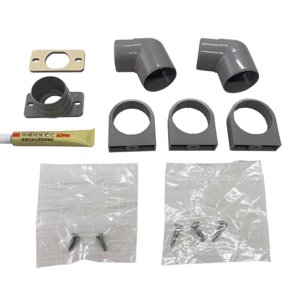 丸エルボ一般部品セット　直径３７ｍｍ用　ステンカラー