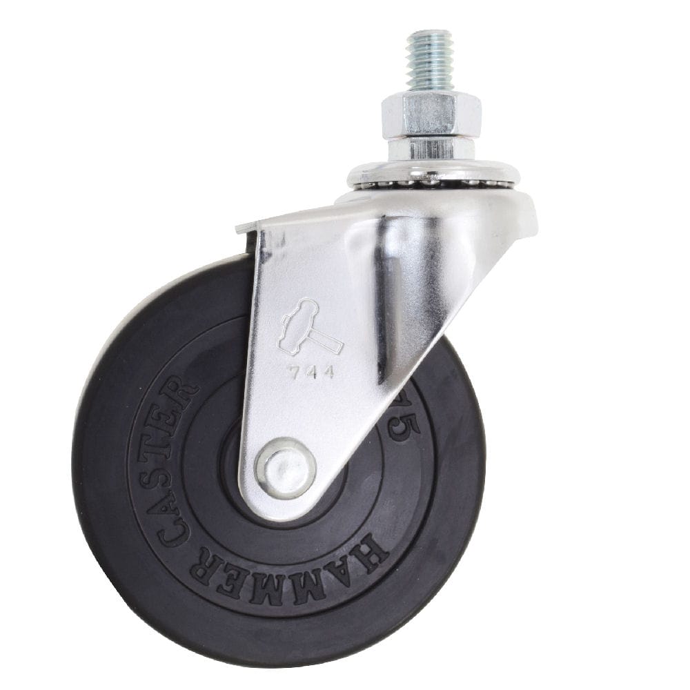 ゴムキャスターねじ込み式Ｗ３／８　４２０Ａ－Ｒ７５　　