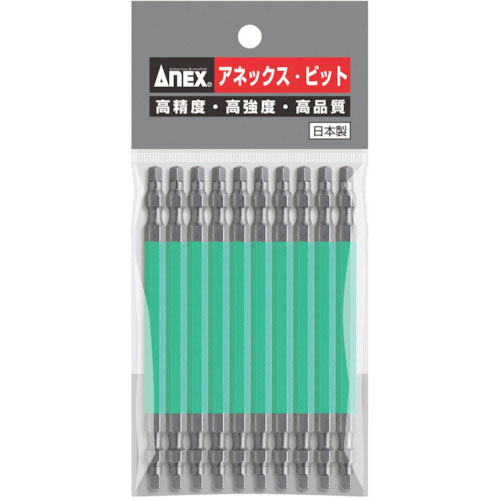 アネックス　四角カラービット　両頭　□＃３×１１０　（１０本入）＿