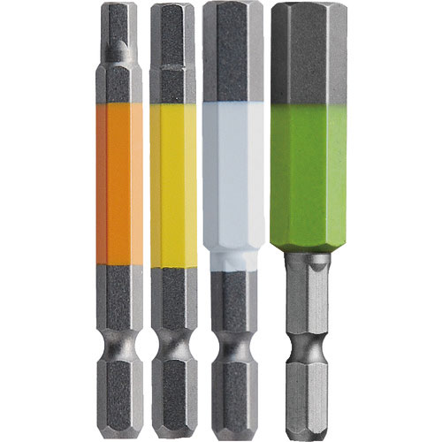 アネックス　六角レンチカラービット４本組　全長６５ｍｍ＿