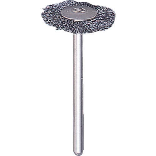 ＴＲＵＳＣＯ　平型ブラシ　硬鋼線　線０．１２Ｘ外径ファイ２０Ｘ軸ファイ３＿