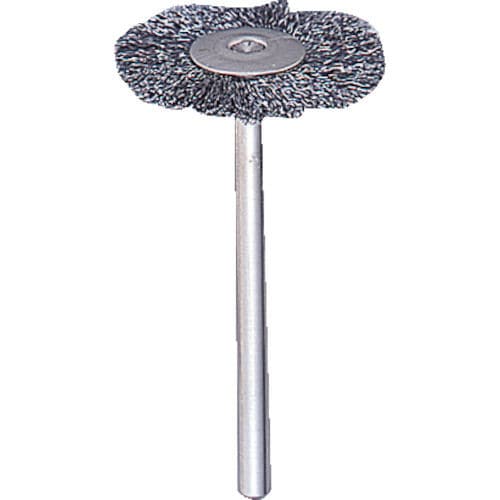 ＴＲＵＳＣＯ　平型ブラシ　硬鋼線　線０．１Ｘ外径２３Ｘ軸３＿