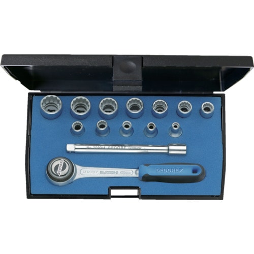 ＧＥＤＯＲＥ　ソケットレンチ１４点セット　差込角６．３５ｍｍ　１２角タイプ＿