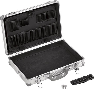 ＴＲＵＳＣＯ　アルミケース　片開き　３８８Ｘ２４７Ｘ８１　シルバー＿