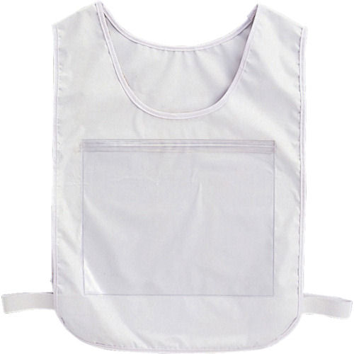 緑十字　差し込み式安全ベスト　白　４８０×３５０ｍｍ　ポリエステル製＿