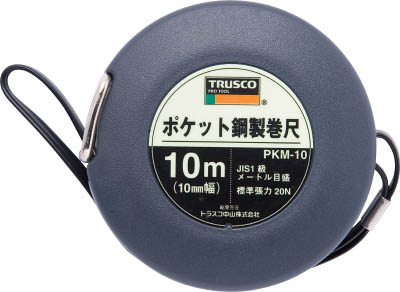 ＴＲＵＳＣＯ　ポケット鋼製巻尺　スチール　１０ｍ＿