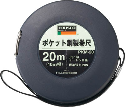 ＴＲＵＳＣＯ　ポケット鋼製巻尺　スチール　２０ｍ＿