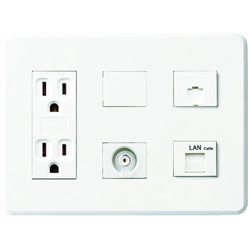 Ａｂａｎｉａｃｔ　情報コンセント　ＴＥＬ／ＬＡＮ／ＴＶ（４Ｋ８Ｋ対応）　カテ５ｅ＿