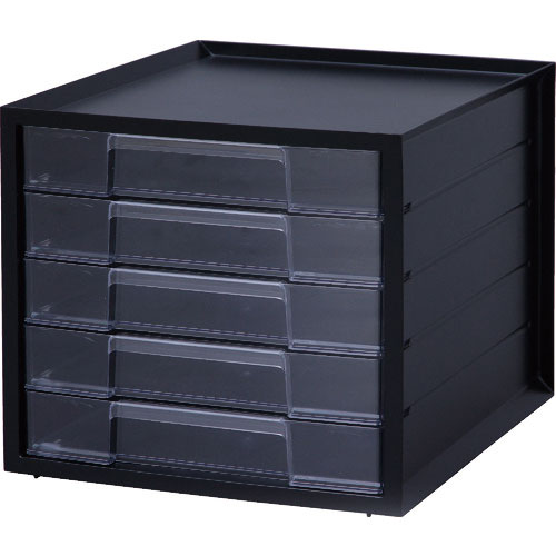 ＩＲＩＳ　レターケース　ＬＣＪ－５Ｍ－ＢＫ　５段　ブラック＿