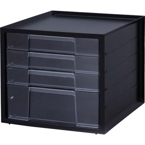 ＩＲＩＳ　レターケース　ＬＣＪ－４Ｄ－ＢＫ　４段　ブラック＿