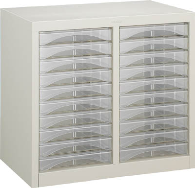 ＴＲＵＳＣＯ　レターケース　Ａ４型・２列タイプ　Ａ４浅型引出し１０個Ｘ２列＿