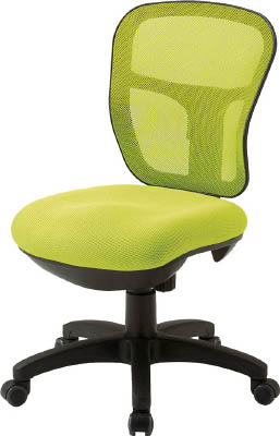 ＴＲＵＳＣＯ　オフィスチェア　ＭＣ－２　背面メッシュタイプ　イエロー＿