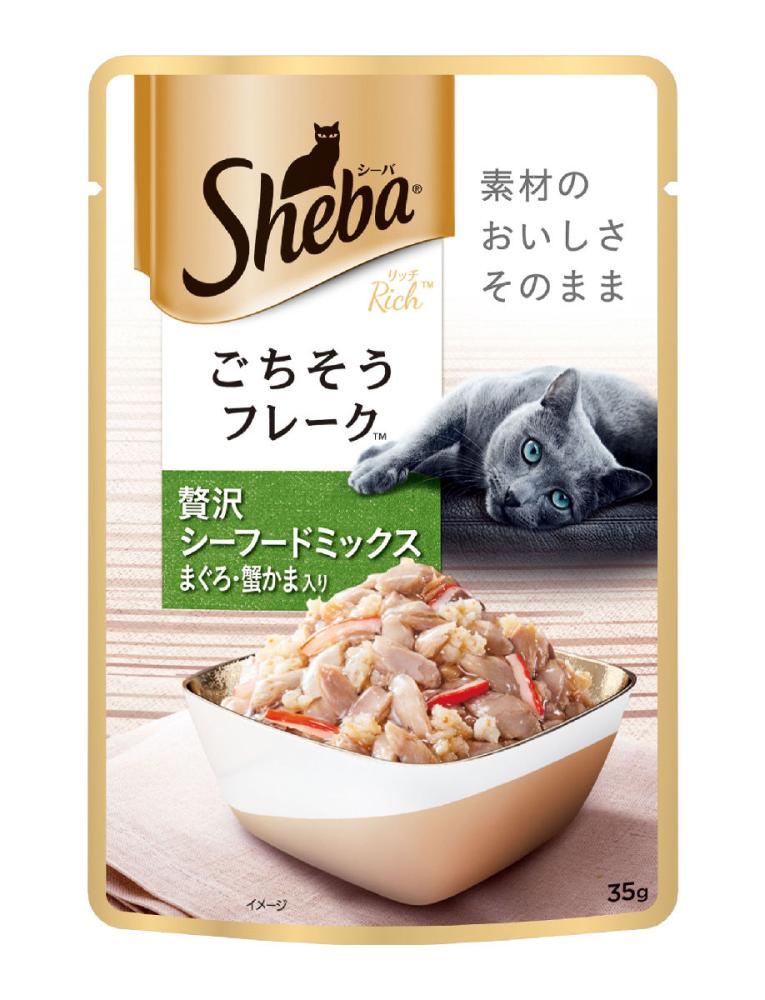 シーバ　リッチ　ごちそうフレーク　贅沢シーフードミックス　まぐろ・蟹かま入り　３５ｇ