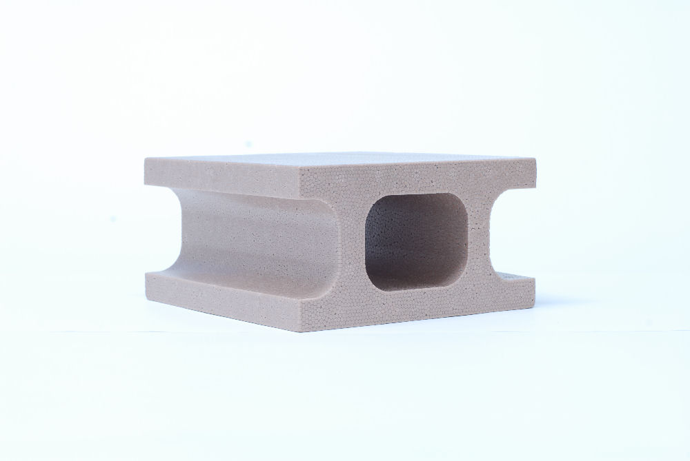 発泡　Ｋブロック（縦割）　１９５×１９０×１００ｍｍ　ゴールド