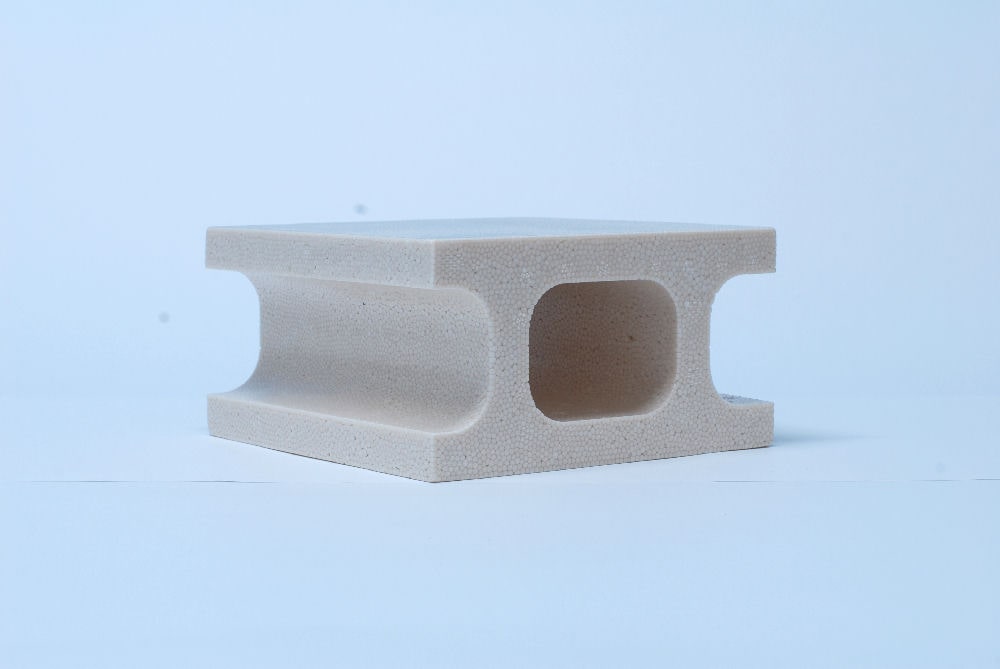 発泡　Ｋブロック（縦割）　１９５×１９０×１００ｍｍ　ベージュ