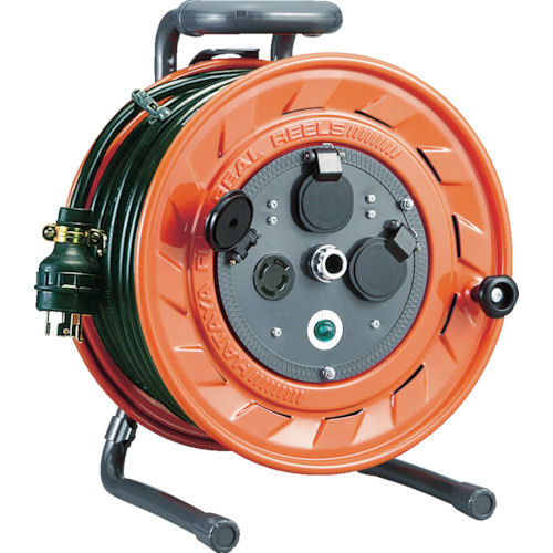 ハタヤ　三相２００Ｖ型コードリール　３０ｍ　アース付　２０Ａ　（引掛け）＿