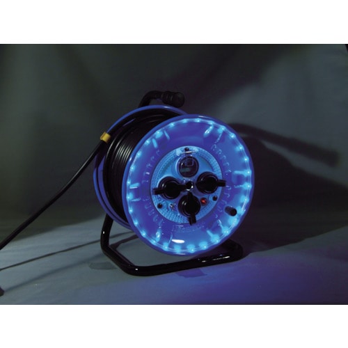日動　防雨型電工ドラム　ＬＥＤラインドラム　青＿