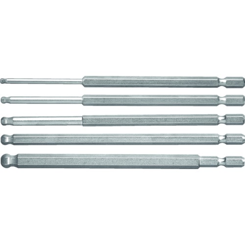 ＴＲＵＳＣＯ　ロングボールポイント六角ビット　５本組セット＿