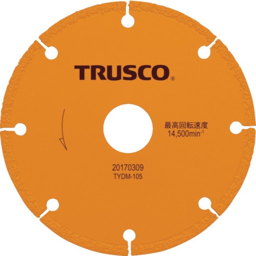 ＴＲＵＳＣＯ　溶着ダイヤモンドカッター　マルチタイプ　１０５ｍｍ＿