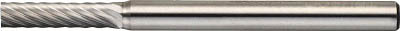 ＴＲＵＳＣＯ　超硬バー　先丸円筒型　Φ３Ｘ刃長１４Ｘ軸３　シングルカット＿