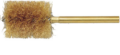 ＴＲＵＳＣＯ　ネジリブラシ　電動用　真鍮　線０．１５Ｘ外径Φ３２Ｘ軸Φ６＿